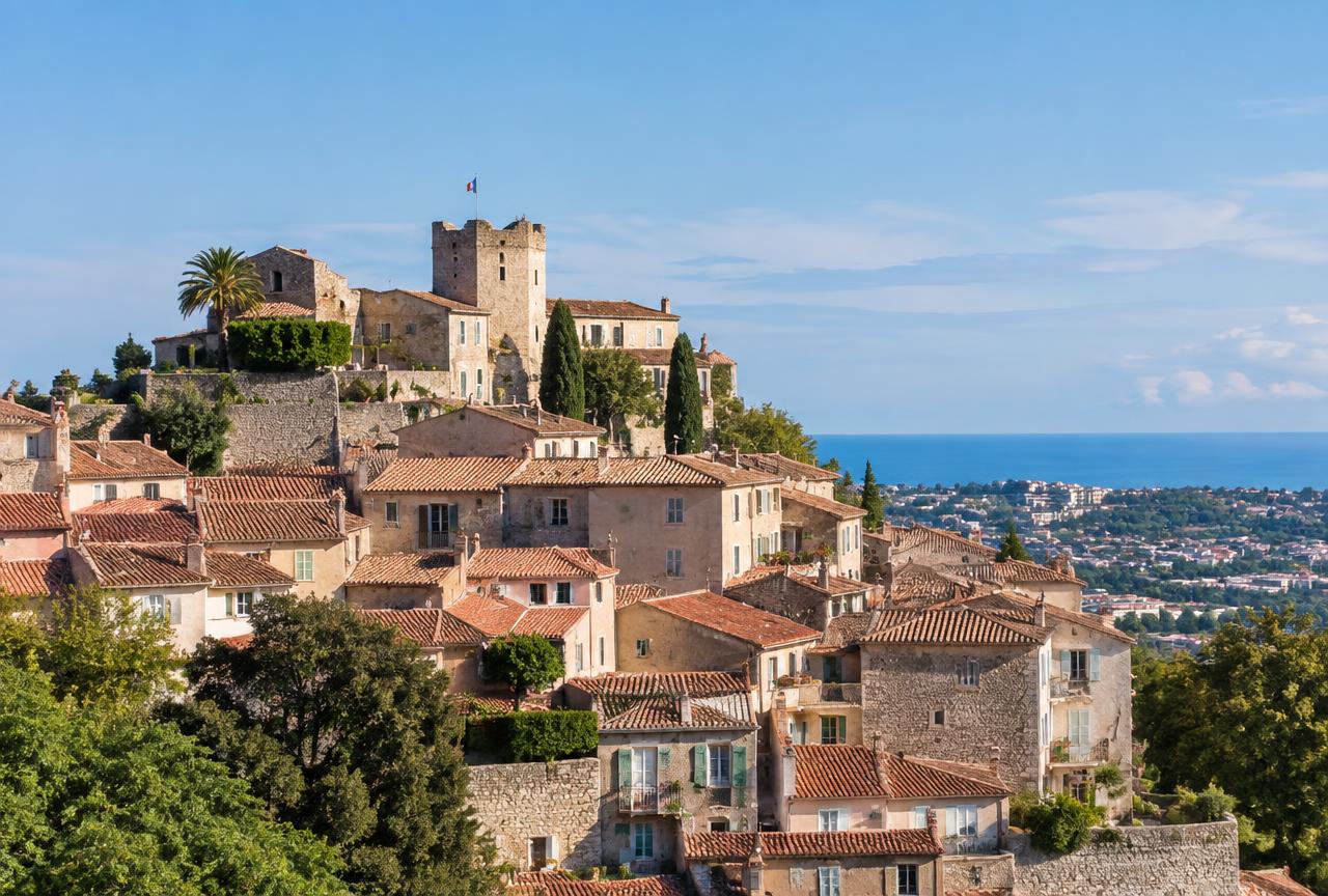 Hilltop village of Haut-de-Cagnes and the Grimaldi castle