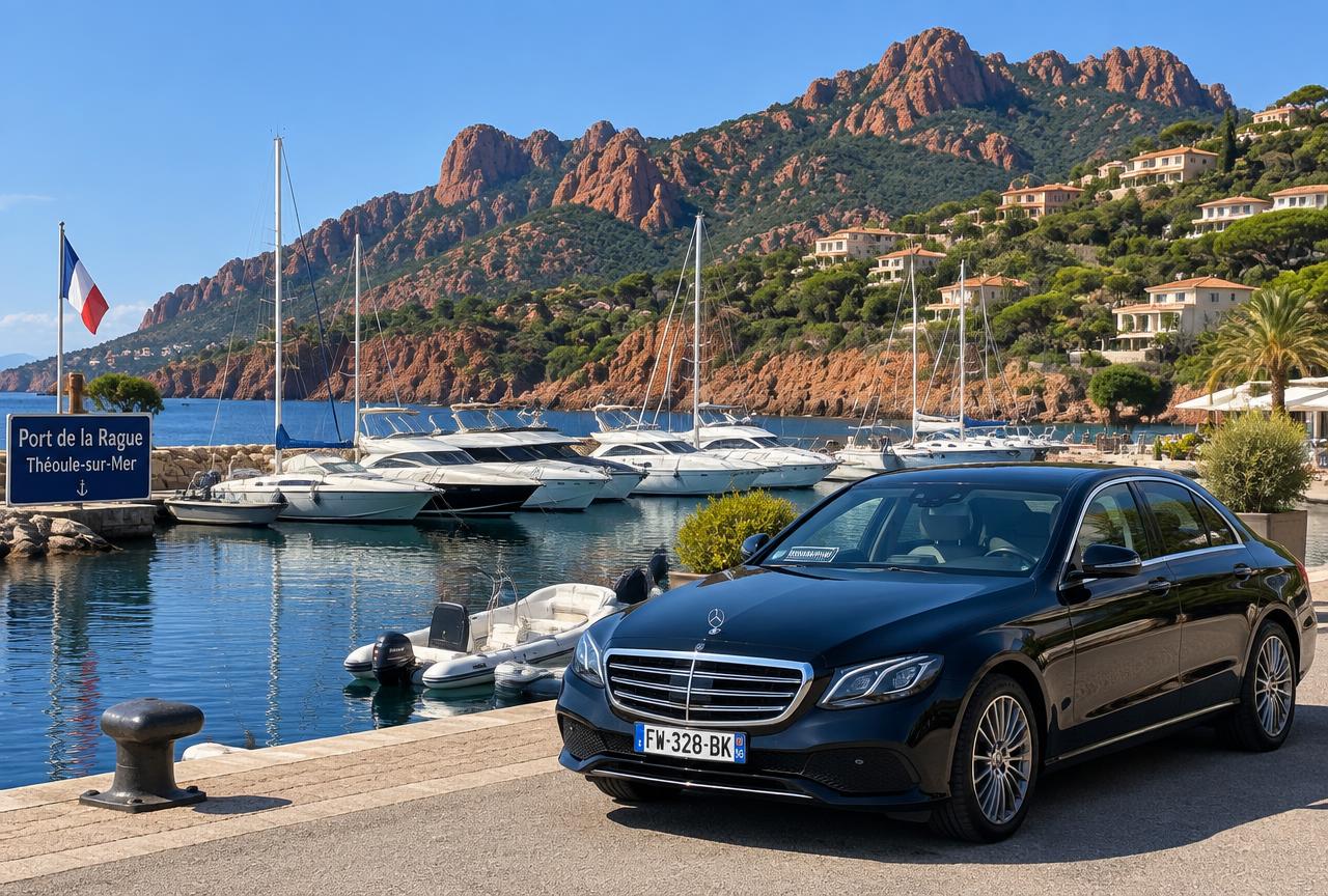 Berline avec chauffeur au Port de la Rague à Théoule-sur-Mer